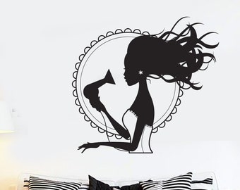 Wall Vinyl Decal Stylish Decor for Hair Salons, Beauty Studios, or Vanity Areas Hairdressers and Glam Spaces Decor Stickers 2266di