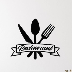 Restaurant Vinyl Wall Decal Sign Kitchen Dining Room Food Decor Window Decoration Stickers Mural (#127dl)