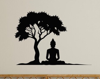 Pegatina De Pared Buda Minimalista - Decoración Zen Para Hogar, 84x148 Cm, Material PVC Impermeable
