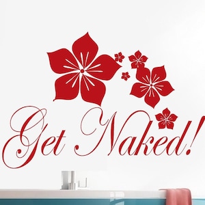 Vinyl Wall Decal Flowers Words Bedroom Bathroom Decor Stickers Mural (#3290da)