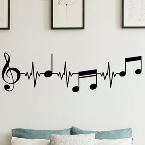 Music Vinyl Wall Decal Musical Notes School Teacher Music Studio ...