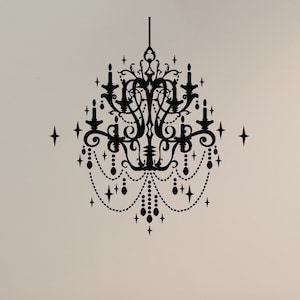 Chandelier Wall Vinyl Decal Interior Decoration Antique Vintage Ceiling Lamp Stickers Mural (#2845di)