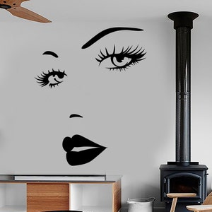 Wall Vinyl Decal Hot Sexy Look Girl Lady Lips Amazing Decor - Etsy