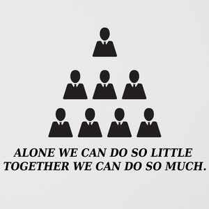 Motivational Vinyl Wall Decal with Together Quote - Office Inspirational Teamwork Decor Team Work Stickers Mural (#6166di)