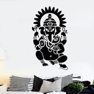Wall Art Mural Ganesha Indian God Mythology Cool Bedroom Decal 2228di