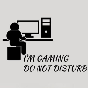 Gaming Art Vinyl Wall Decal Gamer Do Not Disturb Video Games Room Stickers (#2799di)