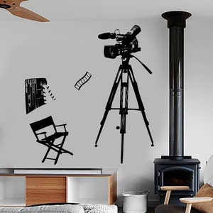 Wall Vinyl Decal Movie Cinema Camera Actor Actress Amazing Art Decor ...