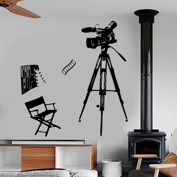 Wall Vinyl Decal Movie Cinema Camera Actor Actress Amazing Art Decor 1357dz