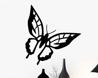 Wall Vinyl Decal Butterfly Wings Symbol of Change and Hope Cool Abstract Modern Home Decor (#1099dz)