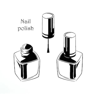 Nail Polish Vinyl Wall Decal Beauty Salon Studio Bar Manicure Stickers Mural (#2755di)