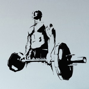 Bodybuilder Vinyl Wall Decal Home Gym Fitness Center Studio Bodybuilding Sports Workout Room Exercise  Decor Art Stickers Mural (#2974di)