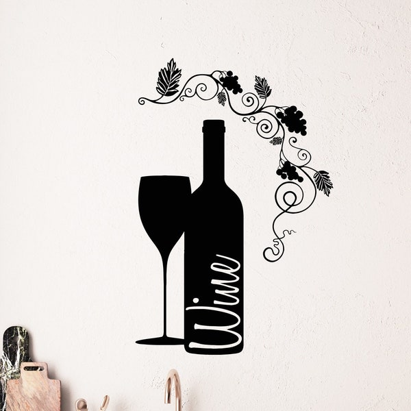 Wine Wall Decal Etsy