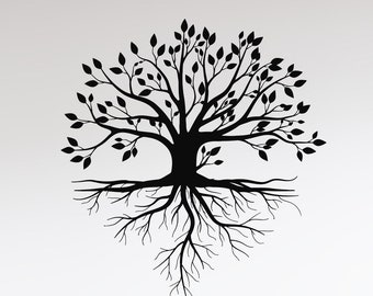 Tree of Life Vinyl Wall Decal: Family Room Decor 9309dg