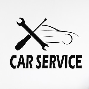 Mechanic Vinyl Wall Decal Auto Repair Car Service Logo Stickers Mural (#3854dg)
