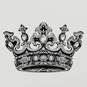Adesivo da parete in vinile Krown, adesivi per la stanza del regno del re e della regina della corona (#4609dg)