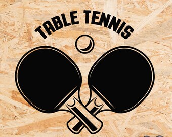 Table Tennis Vinyl Wall Decal Ping-Pong Game Room Racket Sports Recreational Space Stickers Mural (#4030dg)