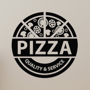 Pizza Stück Vinyl Wand Aufkleber Italienisches Essen Restaurant Pizzeria Aufkleber Wandbild (#3541dg)
