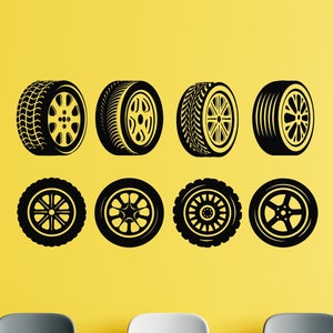 Auto Service Vinyl Wall Decal Tires Decor Car Bikes Race Garage Stickers Mural (#6003dg)