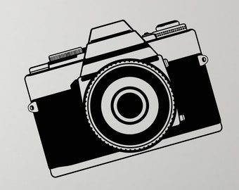 Fotocamera Vinyl Muurtattoo Fotografie Meisjeskamer Home Decor Fotograaf Studio Stickers Muurschildering 3042di