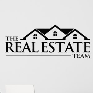 Real Estate Vinyl Wall Decal Office Decor Team Agency Broker Agent Building Stickers Mural (#1478dg)