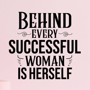 Successful Woman Quote Vinyl Wall Decal Saying For Women Inspirational Business Girl Room Decor Stickers Mural (#6486di)