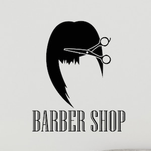 Barbershop Vinyl Wall Decal Barber Shop Hair Salon Stylist Hairdresser Stickers Mural (#2942di)