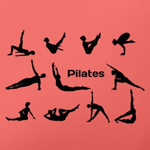 Pilates Vinyl Wall Decal Lifestyle Yoga Pose Gymnastics Sport Stickers Mural (#1927dg)