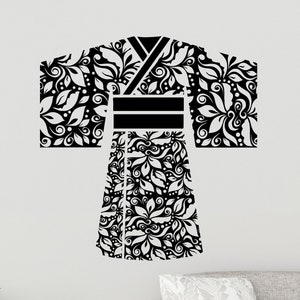 Geisha Vinyl Wall Decal Kimono Japanese Style Japan Asian Restaurant Stickers Mural (#3049di)