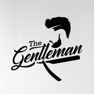 Gentleman Vinyl Wall Decal Haircut And Shaves Barber Shop Stickers Mural (#1762dg)