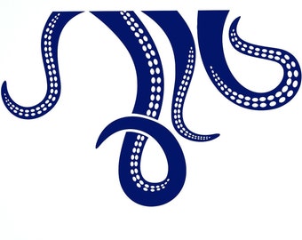 Tentacles Vinyl Wall Decal Octopus Ocean Sea Marine Monster Kraken Room Decor Bathroom Home Decoration Art Window Stickers Mural (#3280da)