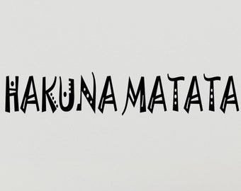 Vinyl Wall Decal Inspirational Hakuna Matata Positive Phrase Daycare Kindergarten Elementary Kids Playroom Decor Stickers Mural (3148da)
