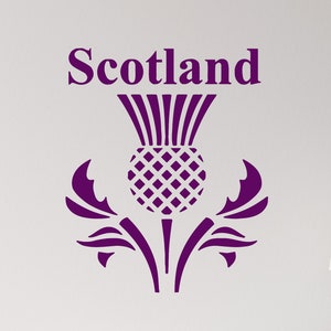 Scottish Thistle Vinyl Wall Decal Scotland Symbol Home Decor Room Decoration Art Stickers Mural (#3270di)