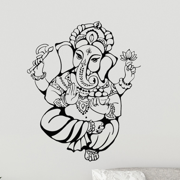 Ganesha Wall Decal Etsy