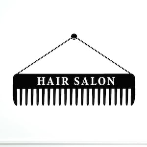Hair Salon Vinyl Wall Decal Comb Hairdresser Stylist Hairdressing Stickers Mural (#2843di)