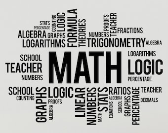 mathematics decal etsy