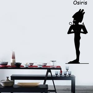 Wall Vinyl Decal Ancient Egyptian God Osiris God of Regeneration Museum and School Decor  (#2705dn)