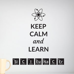 Educational Science Vinyl Wall Decal Science Themed Decor Classroom School Laboratory Art Stickers Mural (#6197di)