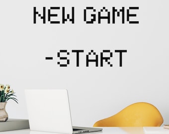Pixel Art Gaming Vinyl Wall Decal: Retro Gamer Room Decor (#6134di)