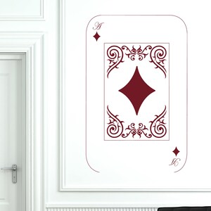 Wall Vinyl Decal  Playing Cards Deck Ace Poker Casino Decor  (#2685dn)