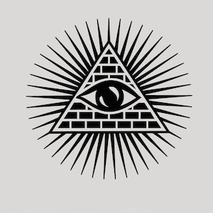 Wall Vinyl Mural Art All Seeing Eye of Providence Decor For Living Room  (#2682dn)