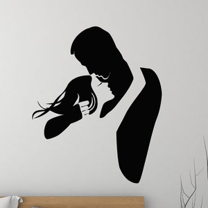 Liebespaar Vinyl Wand Aufkleber Schlafzimmer Romantische Dekoration Aufkleber Wandbild (#3010di)