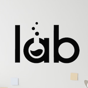 Laboratory Vinyl Wall Decal Lab Science Office Classroom School Chemistry Stickers Mural (#5448dg)