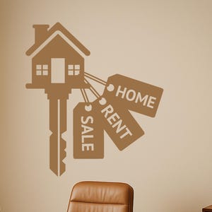 Real Estate Vinyl Wall Decal Professional Decor for Offices Agencies Open House Event Realtor Workspace Property Window Stickers (#2913di)