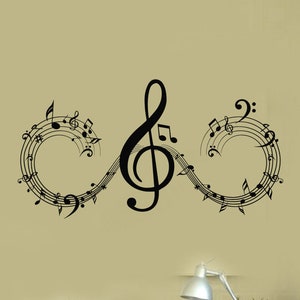 Musical Notes Vinyl Wall Decal Music Home Interior Room Art Stickers ...