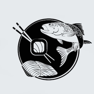 Vinilo adhesivo para pared con diseño de sushi, pescado, comida japonesa, decoración del hogar, pegatinas para interiores (#2862di)