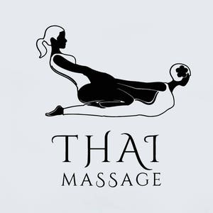 Thai Massage Vinyl Wall Decal Spa Relax Salon Room Decor Stickers Mural (#2561di)