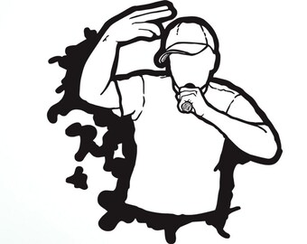 Rap Hip-hop Singer Vinyl Wall Decal Pop Music Guaranteed
