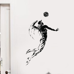 Beachvolleyball-Player Vinyl Wandtattoo Mädchen Frau Sport Kunst Home Room Interior Aufkleber Wandbild 2877di