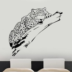 Wall Vinyl Decal Tiger Tree Leopard Cheetah Amazing Mural Art 1469dz