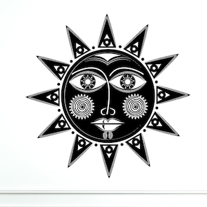 Wall Decal Sun Tribal Ornament Cool Mural Vinyl Decal Sticker 1850dz